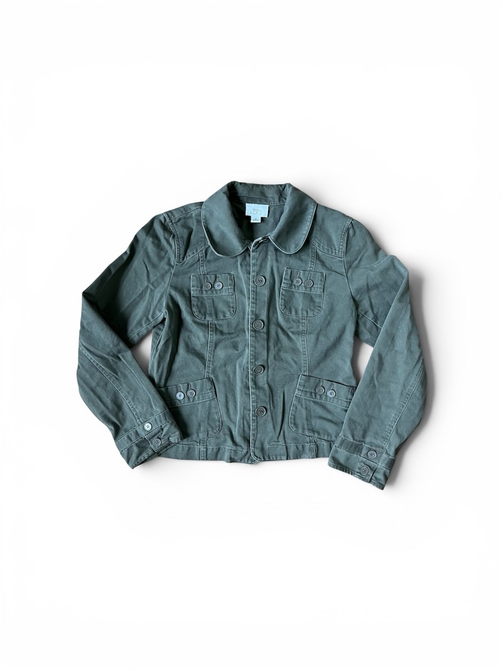 LOFT Olive Green Utility Button-Up Jacket